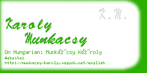 karoly munkacsy business card